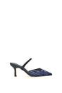 Navy Embroidered Slingback Mesh Court Shoes, Image 1 of 6