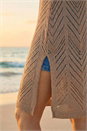 Taupe Knitted Longline Cardigan, Image 4 of 4