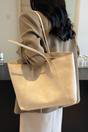 Beige Large Tote Handbag With Shoulder Strap, Image 2 of 4