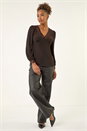 Bronze Shimmer Sequin V-Neck Top, Image 3 of 5