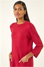 Red Patch Pocket Knit Dress, Image 4 of 5