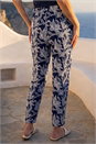 Navy  Classic Floral Print Stretch Trouser, Image 3 of 4