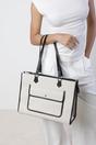 Black Henley Canvas Shoulder Tote Bag, Image 2 of 6