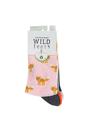 Blush 3 Pack Ladies Jacquard Novelty Cotton Socks, Image 2 of 3