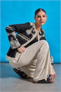 Black Cotton Blend Aztec Fringe Detail Jacket, Image 7 of 7