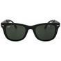 Black Rectangle Matt Black Green Folding Wayfarer 4105 Sunglasses, Image 1 of 3