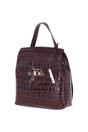 Wine Ashwood Leather Wine Croc Print Real Leather Backpack, Image 2 of 3
