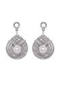 Silver Pearlescent Radiant Drop Earrings, Image 1 of 5