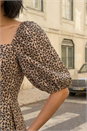 Camel  Dusk Animal Print Midi Dress, Image 4 of 4