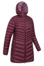 Burgundy Florence Long Padded Jacket, Image 4 of 5