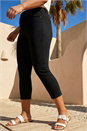 Black Curve Cropped Stretch Denim Jeggings, Image 2 of 4