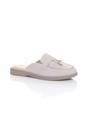 Light Grey AJVANI Light Grey Flat Slip On Open Back Loafers Mules, Image 1 of 4