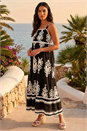Black Paisley Ric Rac Maxi Dress, Image 3 of 4