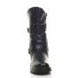 Navy Blue Low Wedge Heel Comfort Calf Biker Boots, Image 6 of 6