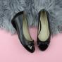 Black AJVANI Black Low Mid Wedge Heel Comfort Court Shoes, Image 4 of 6