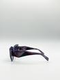 Purple Square Cat-Eye Sunglasses in Purple Multi, Image 5 of 6