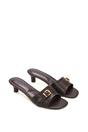 Brown XY LONDON Brown 'Romee' Slip On Low Kitten Heel Mule Sandals, Image 5 of 6
