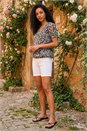 Black Animal Print Burnout Top, Image 2 of 4