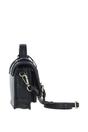 Black Stylish Real Leather Small Satchel Bag, Image 4 of 4