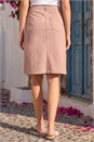 Rose Cotton Denim Stretch A line Skirt, Image 3 of 4