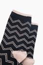 Black Zig-Zag Combed Cotton Glitter Socks, Image 2 of 4