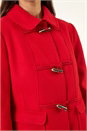 Red Petite Patch Pocket Duffle Coat, Image 5 of 5