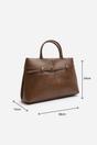 Tan Where's That From Tan Flores Luxury Structured Leather Tote Bag, Image 7 of 8
