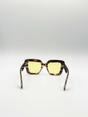 Yellow Bold Square Sunglasses in Leopard Yellow, Image 6 of 6