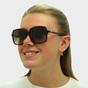 Brown Michael Kors Brown Square Dark Tortoise Smoke Gradient Sunglasses, Image 6 of 8