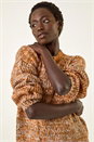 Orange Metallic Ombre Knit Jumper, Image 2 of 7