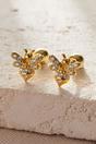 Gold Sterling Silver 20G Bee Cartilage Studs Pair, Image 2 of 3