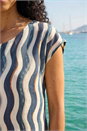  Wave Stripe Print Tunic Top, Image 4 of 4