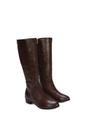 Brown XY LONDON Brown ‘Anne’ Knee High Boots with Low Block Heel, Image 6 of 6