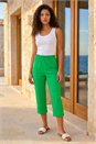 Green Petite Bengaline Cropped Stretch Trouser, Image 1 of 4