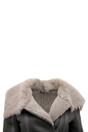 Grey Toscana Shearling Flying Jacket-Teresina, Image 3 of 6