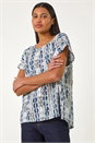 Grey All Over Circle Print Top, Image 2 of 5