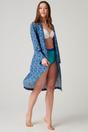 Royal Blue British Boxers Royal Blue "Marrakesh" Paisley Crisp Cotton Mid-Length Dressing Gown, Image 1 of 4