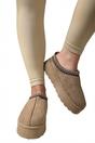 Camel iKrush Camel Jolene Aztec Detail Low Ankle Platform Slipper Boots, Image 1 of 8