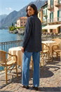 Navy  Boucle Jersey Blazer, Image 3 of 4