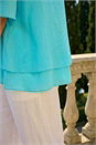 Aqua Double Layered Tunic Top, Image 4 of 4
