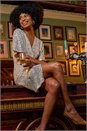 Silver Sequin Twist Front Stretch Dress, Image 7 of 7