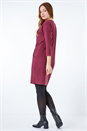 Burgundy Cotton Jersey Tunic Pocket Dress, Image 3 of 5