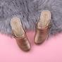 Rose Gold AJVANI Rose Gold Low Wedge Slingback Clogs Mules, Image 4 of 6