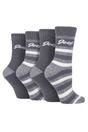 Grey 4 Pack Thermal Boot Fleece Lined Warm Socks, Image 1 of 3