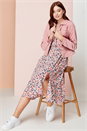 Pink Ditsy Floral Tiered Midi Dress, Image 2 of 5
