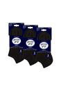 Black 9 Pack Honeycomb Top Ankle Cotton Socks, Image 2 of 3