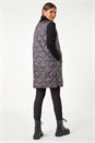 Ash Grey Quilted Collarless Buttoned Gilet, Image 3 of 5