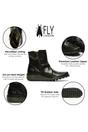 Black Womens Leather Heel Ankle Boots - Mon944, Image 3 of 8