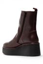 Wine Womens Leather Ankle Boots-HEIJ271, Image 4 of 5
