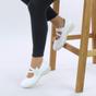 White Flat Comfort Mary Jane Shoes, Image 5 of 6